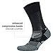 Balega Enduro V-Tech Crew Socks For Men and Women (1 Pair) (2017 Model), Black/Grey Heather, Large