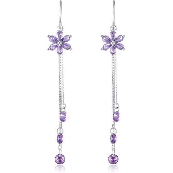 Pendientes De Plata Niña Juego De Plata .925 De Cadena Con Dije De Mariposa Y Aretes De Gota Con Cristal Azul Zafiro Pendientes De Niña