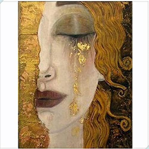 Diamond Painting Gold Tear by Gustav Klimt Diamond Embroidery Cross Stitch Mosaic Sticker Gift,80cmx120cm