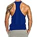 InleaderAesthetic Men's Gym Cotton Beast Muscle Stringer Vest-Blue-S