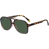 YDAOWKN Retro Aviator Sunglasses for Women Mens Large Frame Classic Vintage 70s Sun Glasses Aviators