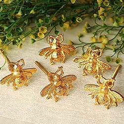 Indian Shelf Gold Knobs-Bee Knobs-Gold Drawer