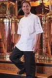 Uncommon Threads Delray Chef Coat with Mesh Short Sleeve 5.25, White, Small