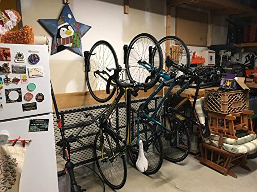 Bike Hangers for Garage Wall Mount - Tocebe Heavy Duty Bike Wall Hook Mount Holder for Garage/Shed，2PCS Vertical Bike Rack Indoor Storage System with Screw - Thumbnail 6