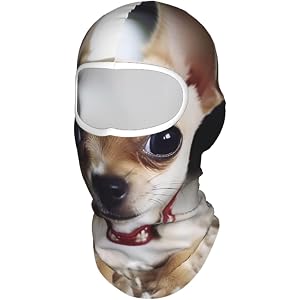 Cute Chihuahua Balaclava Ski Mask for Men Women Full Face Mask Breathable Head Cover for Outdoor