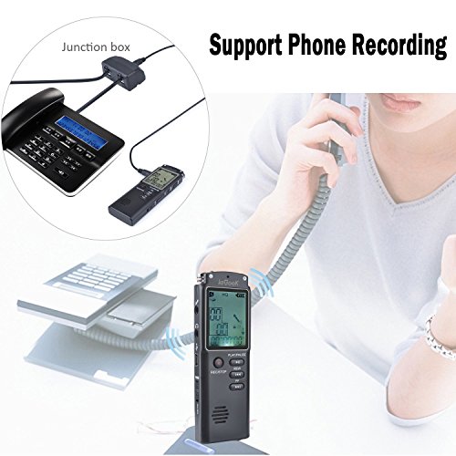 image for Digital Voice Recorder,ieGeek 8GB 1536Kbps USB Sound Audio Recorder Mu