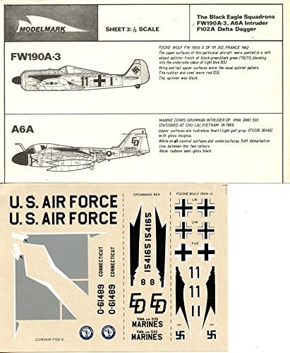 Modelmark 1:72 Focke Wulf Fw-190 A-3 A6A Intruder F-102 A Delta Dagger #2