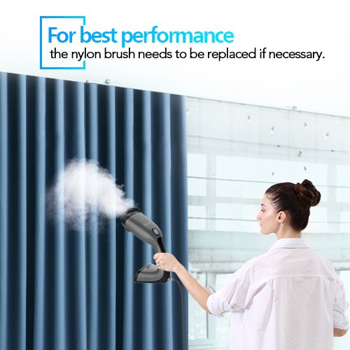 GS70003 Nylon Bristle Brush for Light 'n' Easy GS700 Steam Cleaner - Worked as Garment Steamer for Thick Fabrics Clothes Carpet Drapes, Set of 1 PC - Thumbnail 3