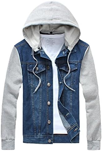 Men's Rugged Wear Denim Hoodie Jacket