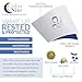CALM NITE Queen Mattress Protector - Vinyl Free Topper - Waterproof Mattress Protector - Machine Washable Mattress Cover (Queen 60 x 80)