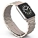 PUGO TOP Bands Compatible for iwatch Series 7 45mm Series 6/5/4/3/2/1/SE 42mm 44mm for Men Women Stainless Steel Iwatch Strap Replacement Band with Modern Butterfly Buckle. (42mm/44mm Champagne Gold)