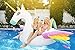 CAPTAIN FLOATY Giant Rainbow Pegasus Unicorn Pool Float, Swim Raft Floatie Lounger for Kids and Adults (Luxury Model)