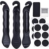 Hotop Bicycle Tire Repair Kit, 3 Pieces Heavy Duty Bike Tire Levers with 12 Inner Tube Patches
