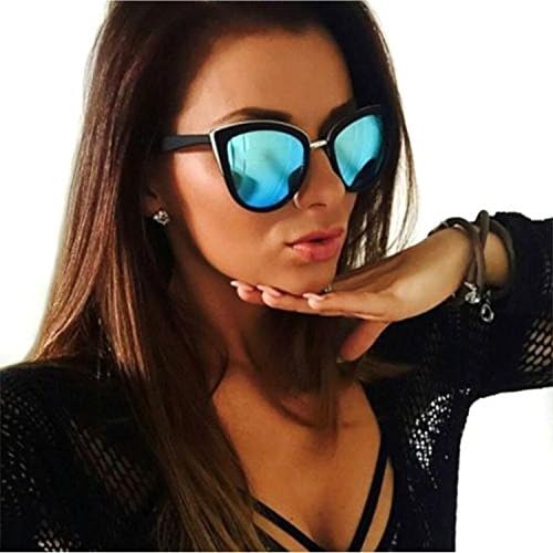 "My Girl" Cat Eye Women Fashion Sunglasses Gold Metal Rim Mirrored Lens