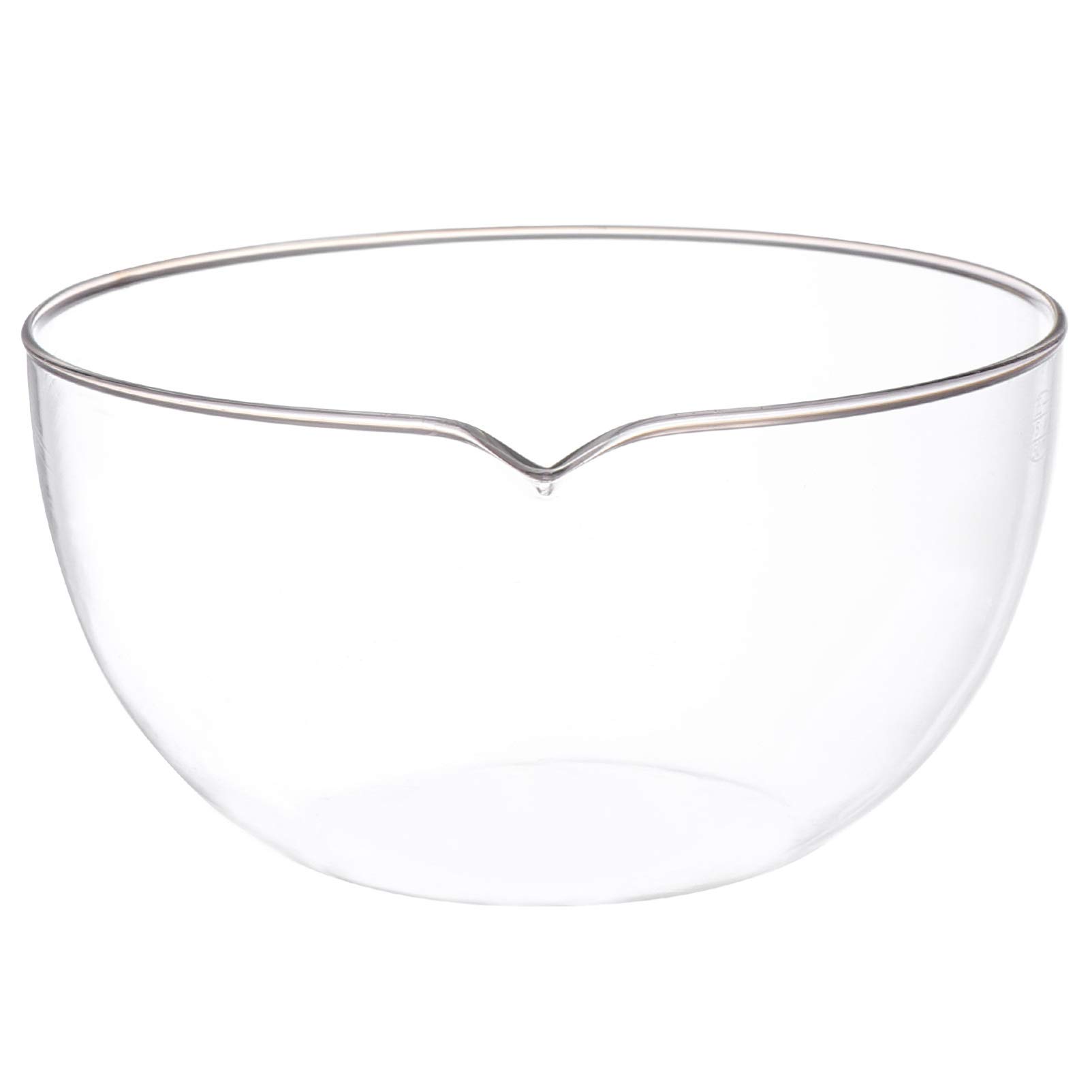 iplusmile Round Evaporating Dish with Glass Spout Borosilicate Glass Evaporation Basin for Laboratory 150mm (Flat Bottom)