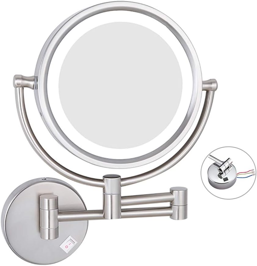 CYGJ Espejos de Aumento de Pared Espejo Cosmético Extensible de Montaje