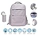 Diaper Bag Baby Care Backpack, Multi-Function Travel Nappy Bags with Insulated Pockets, Smart Open Designer Large Capacity Waterproof Fabric Nursing Bag, Grey