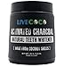 LiveCoco Activated Charcoal Teeth Whitening with Electric Brush Heads with Charcoal Fibre Bristles, Natural Teeth Whitening Using Coconut Shells, Food Grade, Natural, 80g=300 Uses