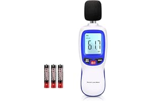 LEERCHUNAG Decibel Meter, Portable SPL Meter (Sound Pressure Level Meter), Digital Noise Meter, Range 30-130dB(A) db Meter, Noise Volume Measuring Instrument, Sound Monitoring Tester (Battery Included) Blue