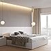 Light Society Zeno Globe Pendant, Matte White with Brass Finish, Contemporary Mid Century Modern Style Lighting Fixture (LS-C175-BRS-MLK)