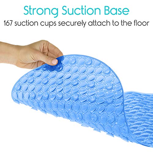 image for Vive Oval Bathtub Mat - Nonslip Shower Floor Pad - Non-Slip and Non-Sk