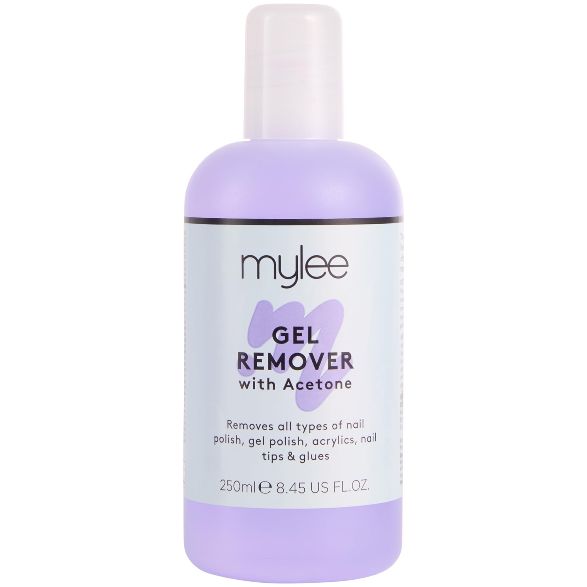 Mylee Gel Polish Remover Acetone, Salon Professional UV LED Soak Off Nail Polish Cleaner for Manicures and Pedicures (250 ml)