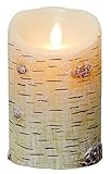 Luminara Birch Textured LED Pillar Candle