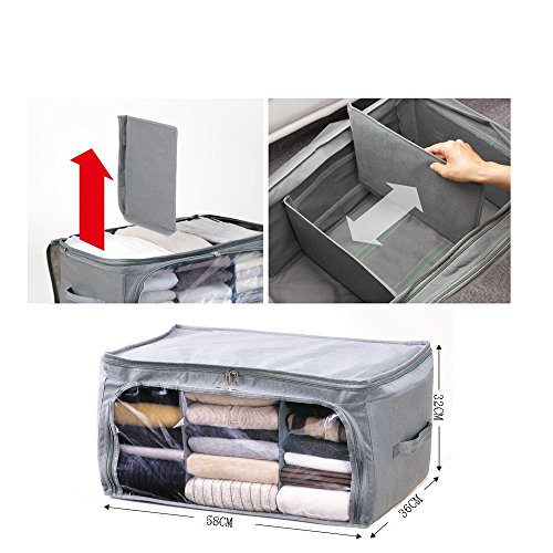 SUNKY Foldable Storage Bag, Breathable Bamboo Fabric Dustproof