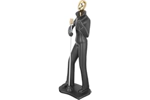 BCOATH Resin Musical Figure Model Band Statue with Gold Singer Figurine Music Decor Collectible Souvenir