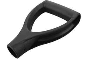 MroMax Shovel D Grip Handle, 1-1/4" Inner Diameter 32mm PVC Spade Snow Shovel Replacement Handle Garden Accessories for Digging Raking Tool Black
