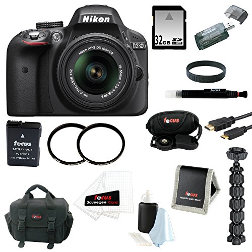 Nikon D3300 DSLR Camera with 18-55mm Lens (Black) with 32GB Nikon D3300 DSLR Camera with 18-55mm Lens (Black) with 32GB