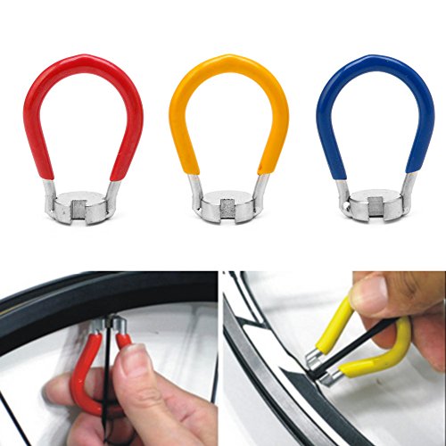 SCASTOE Durable Bicycle MTB Bike Parts Spoke Key Wheel Spoke Wrench Tool For 14G Nipples (Red)