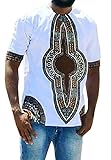 Makkrom Men's African Dashiki Printed Tops T Shirts