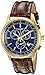 Akribos XXIV Men's AK863YGBU Quartz Chronograph Blue-Dial Gold-Tone Watch