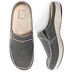 Mens Slippers with Arch Support, Canvas House