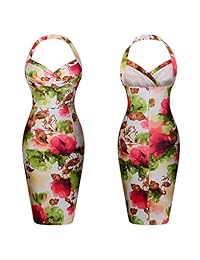 Vestido de mujer a cuadros con tirantes y volantes