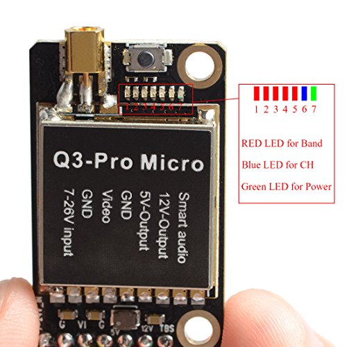 Wolfwhoop Q3-Pro-Micro 5.8GHz 0.01/25/200/600mW Switchable FPV Video Transmitter with Solder Pads Support 5V/12V Output for Camera and Smart Audio - Thumbnail 5