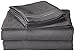 Anili Mili's Triple Stitch Embroidery Affordable 4 PC Bed Sheet Set - Queen Size, Gray