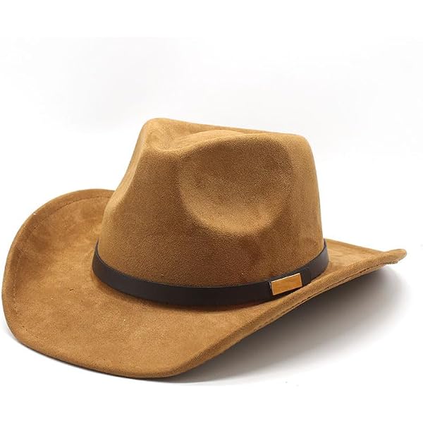 4786 Cowboy Hat For Women Men Unisex Western Wide Brimsuede Cowgirl With 2 Cowboy Hat for Women Men with Band Wide Brim Suede Cowboy  main image 3