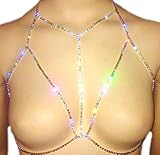 Nightclub Party Body Chain ,Prettymenny Women Jewelry Bikini Waist Gold Belly Beach Harness Slave Necklace (Silver)