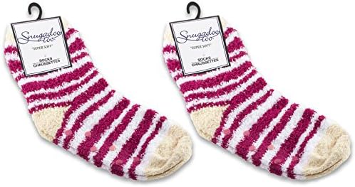 Snugadoo Too Super Soft Comfy Socks (2-pack, Pink Stripes)