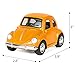 iPlay, iLearn Alloy Classic Diecast Car Toy, Mini Model Cars, Moving Vehicle Toys, Collection truck Toys, Old Beetle Die Cast Pull Back Action with Lights and Sounds Gift Set 1:38 orange