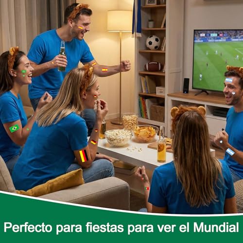 32PCS Tatuajes Temporales Mundial 2026, Pegatinas Mundial 2026 Decoration, Pegatinas Temporales Para Faciales, Ideales para El Eventos Deportivos de Fútbol y Celebraciones