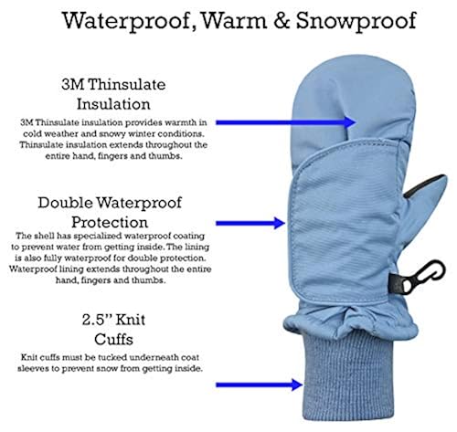 N'Ice Caps Kids Toddler Baby Waterproof Mittens Thinsulate Easy