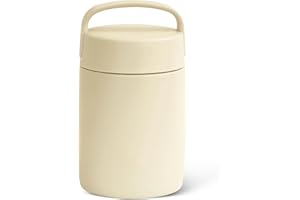 �鶹�� Basics Insulated Stainless Steel Food Jar, For Hot and Cold, Leak Proof, 16 oz., Ivory