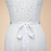 AW Crystal Wedding Dress Belt Women's Rhinestone Sash Belt, 17 x 1 inch, White
