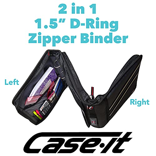 Caseit The Z Shape Zipper Binder Two Binders in One Double Sided 1