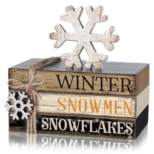 Anglechic Winter Table Decorations Snowmmen Tiered Tray