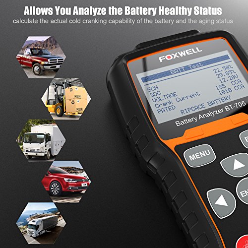 FOXWELL BT705 Car Battery Tester 24V 12V, Alternator and Load Tester