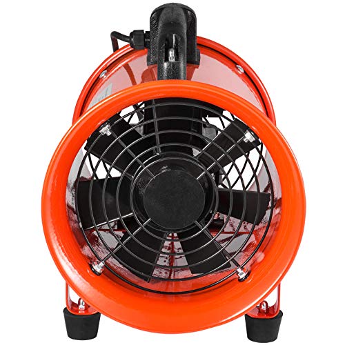 VEVOR OrangeA Utility Blower Fan, 8 Inches, 230W 882 CFM High Velocity Ventilator w/ 32.8 ft/10 m Duct Hose, Portable Ventilation Fan, Fume Extractor for Exhausting & Ventilating at Home and Job Site